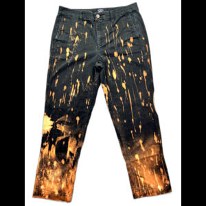 J Crew High-Rise Girlfriend Chino Pant Bleached Splatter Women’s Size 8‎